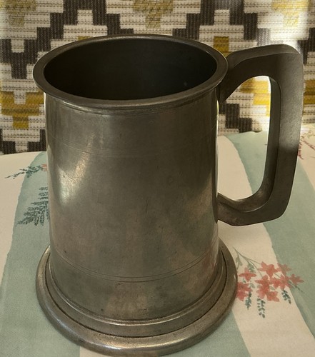 English pewter tankard with - english,