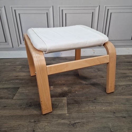 Bentwood footstool upholstered - footstool,