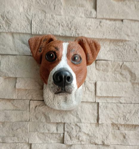 Painted stone jack russell dog - painted,