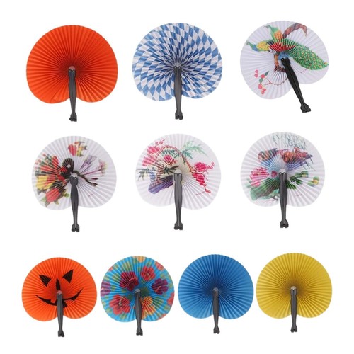10x folding hand fans decor - fans,