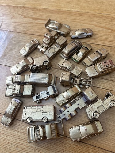 Little painted golden toy cars - painted,