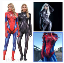Women Spiderman Lycra Jumpsuit Cosplay Costume Superhero Outfit