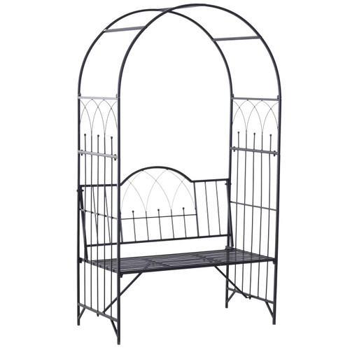 Garden metal arch bench - metal,