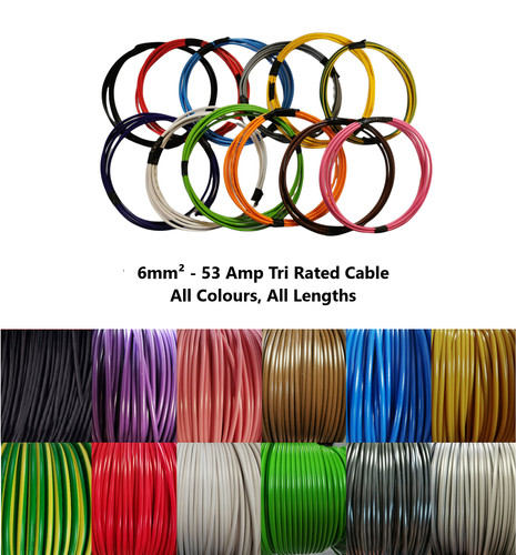 6mm amp tri rated cable - 6mm²,