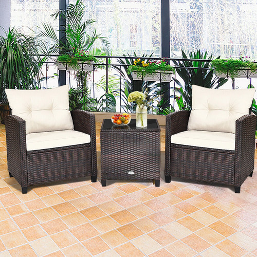 3pcs outdoor patio rattan - outdoor,