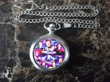 STAR TREK CAPTAINS CHROME POCKET WATCH WITH CHAIN