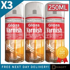 3 x CLEAR GLOSS VARNISH SPRAY