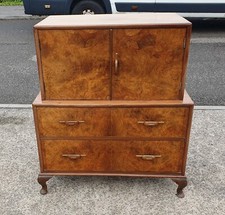 ART DECO WALNUT  VENEERED TALLBOY / STORAGE CHEST          DELIVERY AVAILABLE