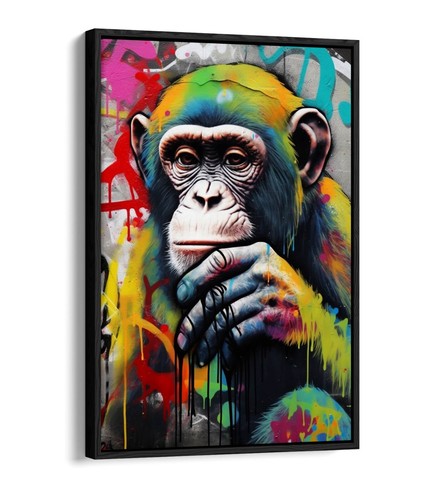 Colourful graffiti monkey ape - monkey,