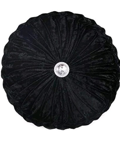 Velvet round cushion stitched - round,