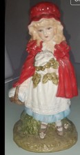 Vintage Porcelain Statue Little Red Ridding Hood Madam Tussauds London 1950s