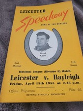 Leicester V Rayleigh Speedway Programme 15.4. 1955- National League Division 2