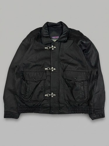 Vintage 90s black real leather - vintage,