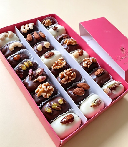 Chocolate dates box - dates, pcs