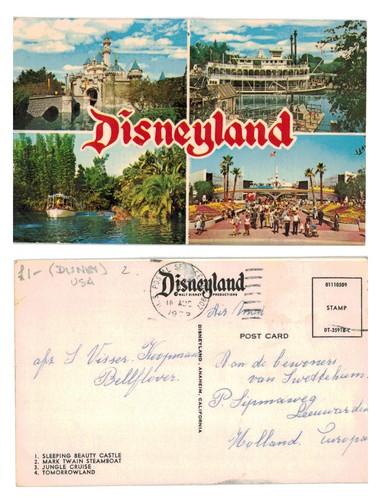 Postcard disneyland - postcard,