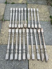 20 Vintage Reclaimed Wooden Stair Spindles Balusters