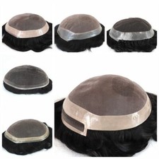 Mens Toupee Human Hair