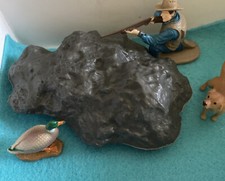 Adorable tiny￼ Miniature Cake Topper Hunter Golden￼ Labrador hunting dog 🪨 Rock