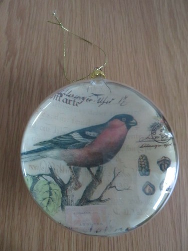 Christmas bauble bullfinch - christmas, bauble.