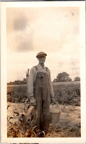 Ph25 man farmer field overalls - field,