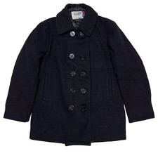 Schott Pea Coat Wool Black