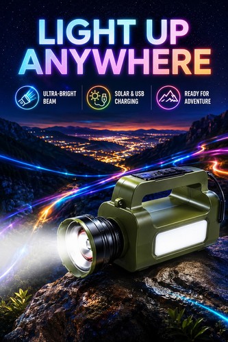Solar rechargeable led work - solar,