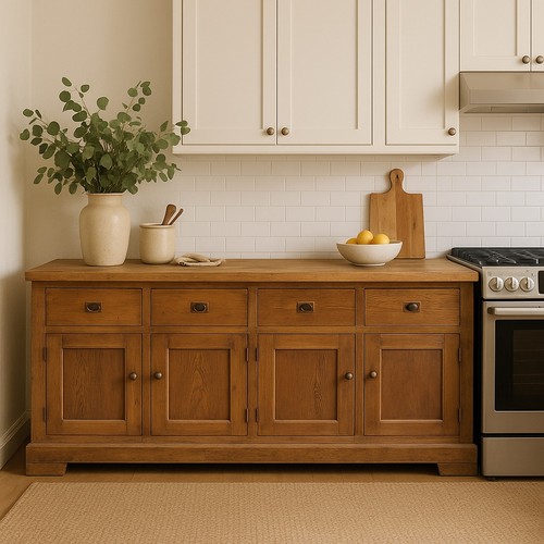 Large antique pine sideboard - large, sideboard/