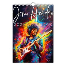 2026 Calendar - Jimi Hendrix - ART -  Christmas - Birthday - Present - Gift