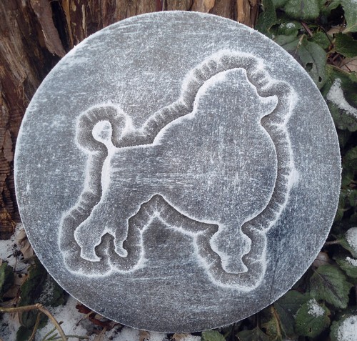 Dog poodle mold garden - dog,