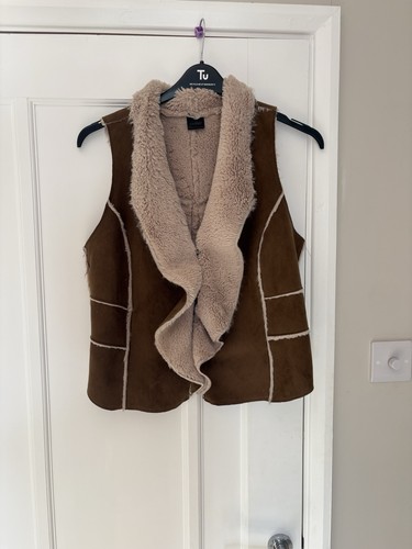Women faux fur brown and - faux,