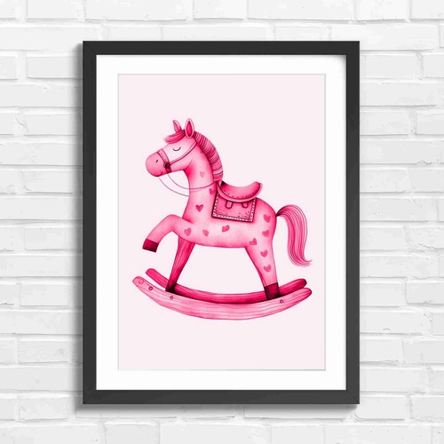 Whimsical wooden rocking horse - whimsical,
