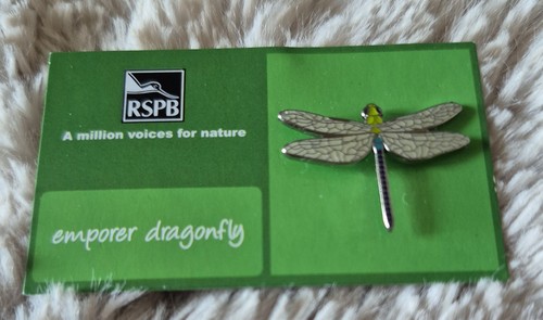 Rspb bird pin badge emporer - bird,
