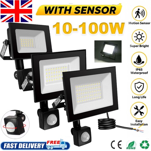 Led floodlight with pir motion - led,