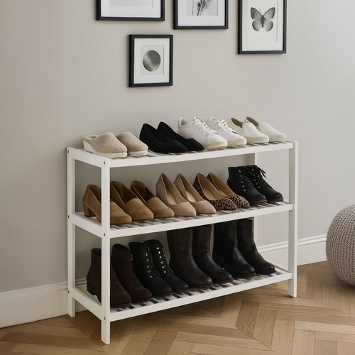 Neo tier bamboo shoe rack - neo, 3-tier