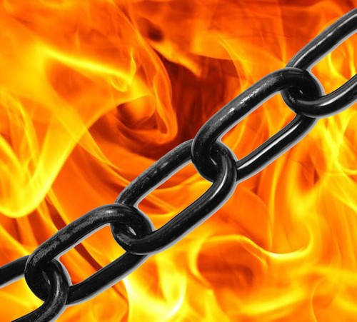 Steel chain strong - side, welded
