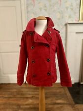 Red soft brushed cotton velvet Coat Jacket Age 5-6 fully lined Mini Bode 
