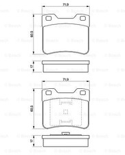 BOSCH 0 986 424 411 Brake Pad Set, disc brake for CITROËN,PEUGEOT