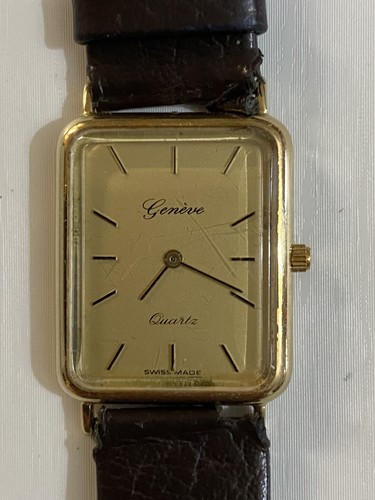 9ct solid gold geneve quartz - 9ct,