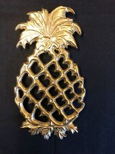 Pineapple Solid Brass Trivet By Virginia Metal Ware Crafters /Kitchen Or Bar VGC
