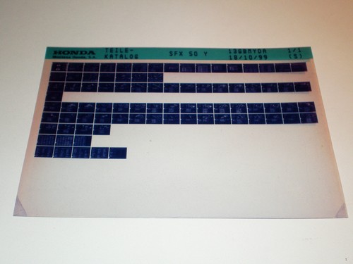 Microfiche spare parts catalog - spare,