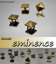 100 x EIMASS® 2188 Brass Bronze Copper Studs with Claws,Pyramid,Spike Cone,Star