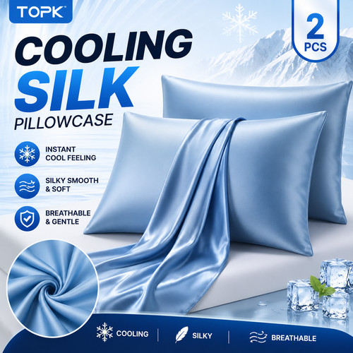 Cooling pillowcases ice silk - 2,