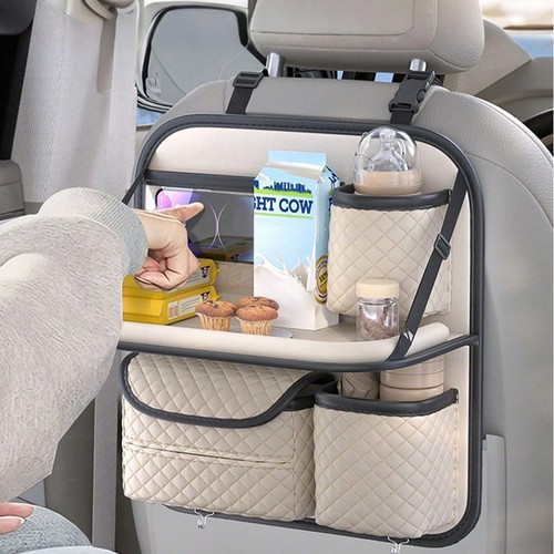 Back seat storage tidy leather - back,