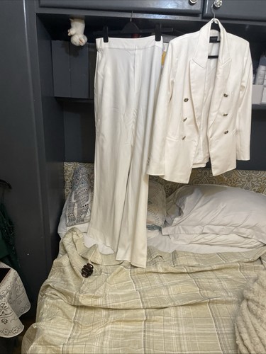 Zara white trouser - white,
