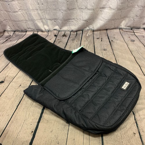 Silver cross black footmuff - silver,