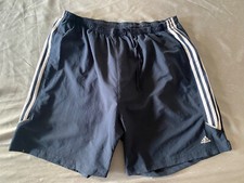 Adidas mens gym shorts Zipper Pocket Summer Running Sports Scally Blue XL