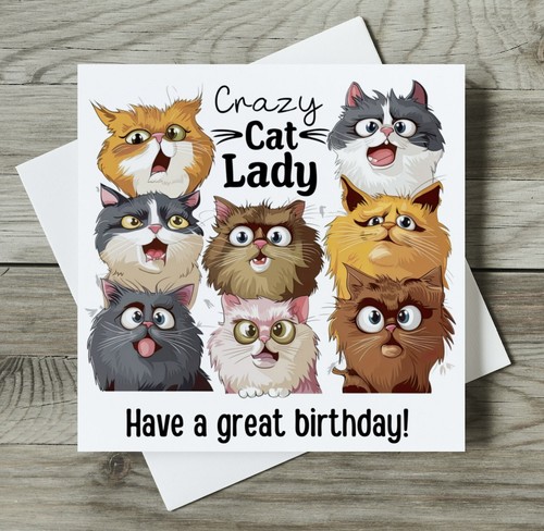 Personalised crazy cat - personalised,