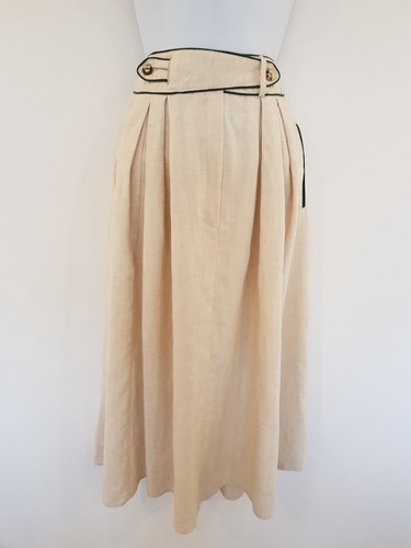 Vintage skirt linen - vintage, midi