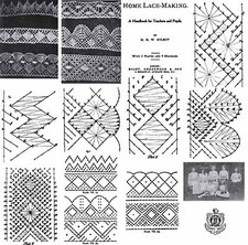 Pillow Lace Book Patterns Bobbin Laces Pattern 1906 Lacemaking Handbook Milroy