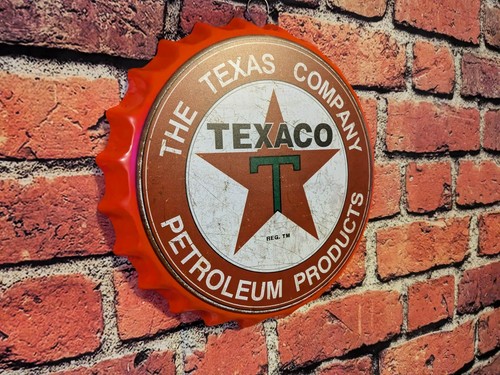 Texaco petroleum metal bottle - petroleum,